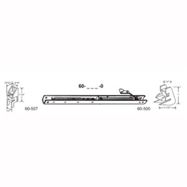 17 in. Balance Stamped No. 1610 with Ends 60-507 & 60-500 Attached Window Channel, 8PK, Robus Splendor, Mfr#: RO1208285